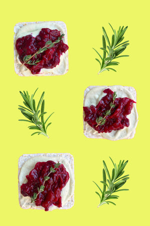 GOT THANKSGIVING LEFTOVERS? LET'S MAKE SOME HERBED CASHEW CHEESE + CRANBERRY CROSTINI